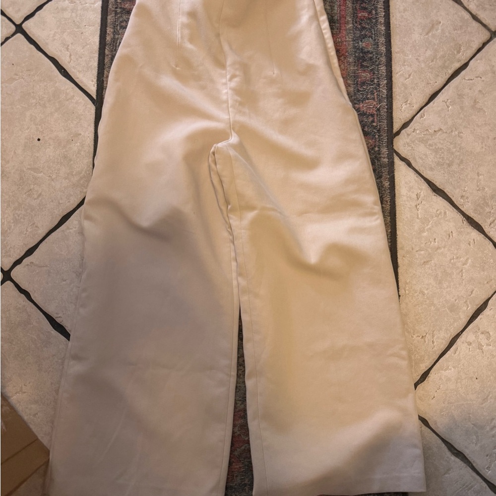 Zara Wide Leg Pants in Cream